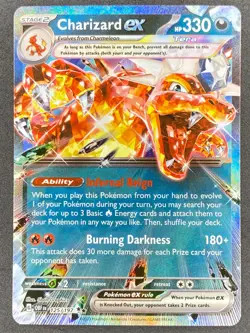 Pokemon Charizard ex 125/197 OBF Obsidian Flames NM - Image 1