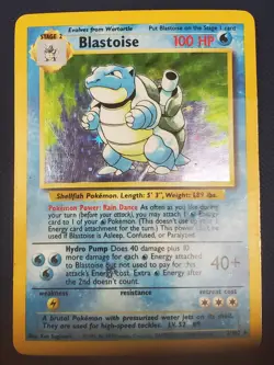 Pokemon Blastoise 2/102 Base Set Holo Unlimited Heavily Played / Damaged - Image 1