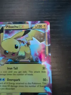 Pokemon Pikachu TCG 2015 EX XY84 Black Star Promo Holo Card LP/MP Condition - Image 4
