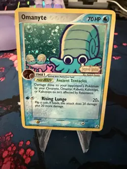 Pokemon Card - Omanyte Legend Maker 60/92 Reverse Holo Stamped Lightly Played - Image 1