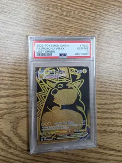 2022 POKEMON SWORD & SHIELD LOST ORIGIN #TG29 FULL ART/PIKACHU VMAX PSA 10 - Image 1