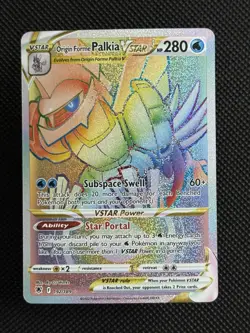 Origin Forme Palkia Vstar Rainbow 2022 Pokemon Astral Radiance 192/189 - Image 1