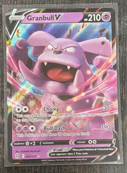 Granbull V 057/172 Pokemon Sword & Shield Brilliant Stars Holo Card - Image 1