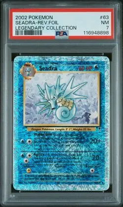 2002 Pokemon - Seadra - Reverse Foil - Legendary Collection - 63/110 - PSA 7 - Image 1