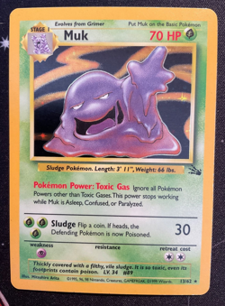 Pokemon TCG Muk - 13/62 Fossil Holo LP - Image 1