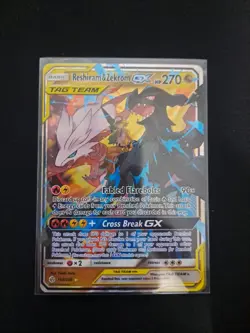 Pokemon TCG Sun & Moon Cosmic Eclipse Reshiram & Zekrom GX Tag Team Card 157/236 - Image 1