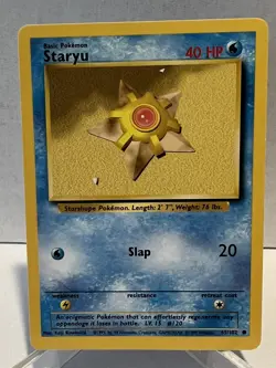 Pokemon TCG Staryu Base Set 65/102 Regular Unlimited Common - Image 1
