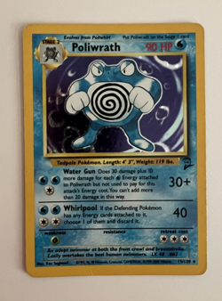 Pokemon TCG Poliwrath #15/130 Base Set 2 Unlimited Holo Rare WOTC VTG 2000 Swirl - Image 5