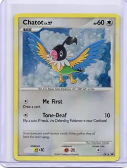 2007 Pokemon Diamond and Pearl Holo Black Star Promo Chatot DP14 - Image 1