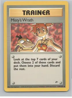 Misty's Wrath 114/132 Gym Heroes Pokemon Moderately Played - Image 1