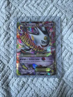 Pokemon TCG Mega Gengar EX Black Star Promos XY166 Shiny Holo Rare - Image 1