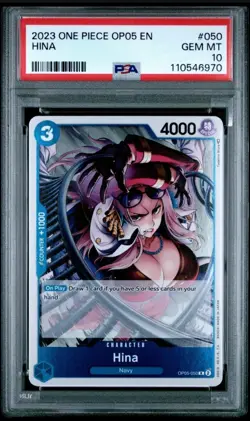 PSA 10 One Piece OP05-050 R Hina - English - Awakening of the New Era - Image 1