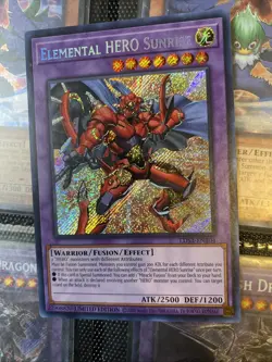 Elemental HERO Sunrise Limited Edition Secret Rare LDS3-EN104 Yu-Gi-Oh! Card TCG - Image 1
