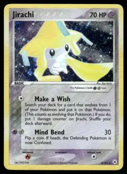 Pokemon Cards Jirachi 8/101 Hidden Legends Holo Rare MP - Image 1