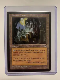 MTG Ancient tomb Tempest Card (LP/MP Condition) Reserve List - Image 1