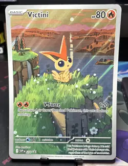 Victini 208 Jumbo Promo Cards Illustration Rare Full Art Holo Sleeved - Oversize - Image 1