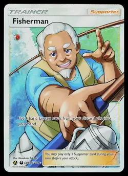 Pokemon Card - Fisherman Hidden Fates SV83/SV94 Shiny Holo Rare - Image 1