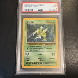 1999 Pokemon TCG Scyther Jungle Holo Rare Card PSA 9 10/64 Unlimited - Image 1