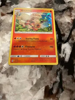 Pokemon Sun & Moon Base Arcanine Holo Rare Trading Card 22/149! NEW! Pack FRESH! - Image 2