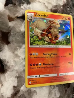 Pokemon Sun & Moon Base Arcanine Holo Rare Trading Card 22/149! NEW! Pack FRESH! - Image 4