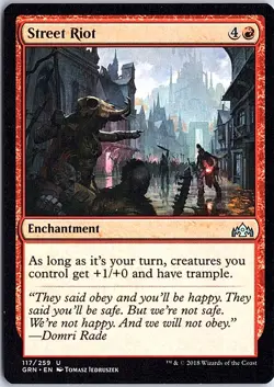 Street Riot U Guilds of Ravnica 117 Near Mint Magic - Image 1