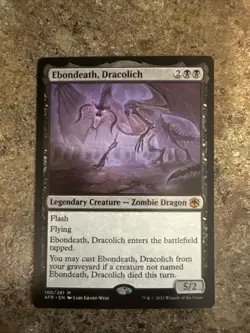 MTG Ebondeath, Dracolich Adventures In The Forgotten Realms Pack Promo 100/281 - Image 1