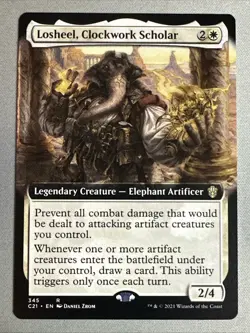 MTG / Losheel, Clockwork Scholar / C21 / #345 / Regular (Extended Art) Rare / NM - Image 1