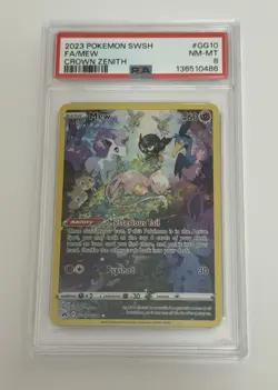 PSA 8 Mew Full Art #GG10 Crown Zenith Pokemon Card - Image 1