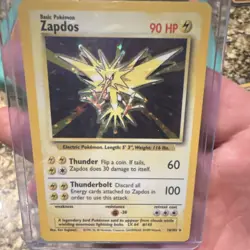Pokemon TCG 1999 Base Set Zapdos 16/102 90 HP Holo Rare Card WOTC - Image 1