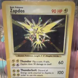 Pokemon TCG 1999 Base Set Zapdos 16/102 90 HP Holo Rare Card WOTC - Image 4