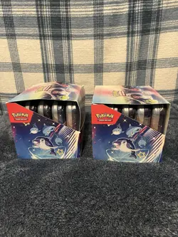 Pokemon Paldean Fates Mini Tin Display Box (10 Mini Tins) SEALD MINI TINS! - Image 2