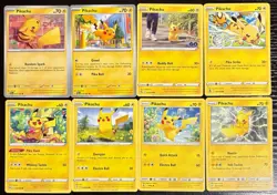 Pokemon TCG Pikachu Collection From 8 Different Art/Set English Cards NM - Image 1