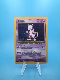 Pokemon TCG Mewtwo Base Set Holo Rare Card 10/102 Basic Pokemon - Image 1