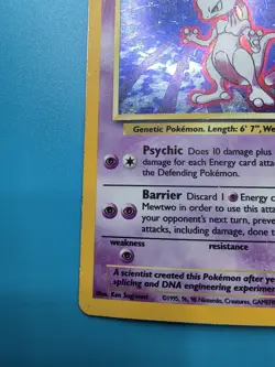 Pokemon TCG Mewtwo Base Set Holo Rare Card 10/102 Basic Pokemon - Image 5