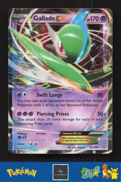2015 Pokemon XY Roaring Skies 34/108 Gallade EX - Image 1