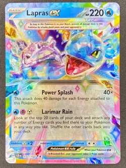 Pokemon Lapras ex 032/142 SCR Stellar Crown NM - Image 1