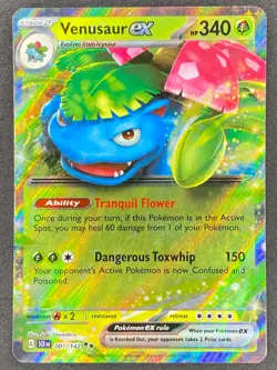 Pokemon Venusaur ex 001/142 SCR Stellar Crown NM - Image 1