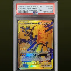 2021 POKEMON SM BLACK STAR PROMO #SM248 FULL ART/PIKACHU & ZEKROM GX PSA 9 MINT - Image 1