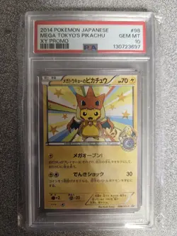 2014 Pokemon Japanese XY Promo Mega Tokyo’s Pikachu 098/XY-P PSA 10 GEM MINT - Image 1