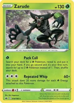Pokemon - Zarude - 019/198 - Holo Rare - Chilling Reign - NM/M - New - Image 1