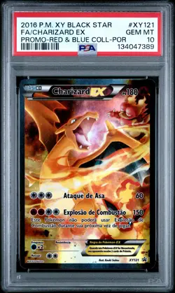 2016 POKEMON XY BLACK STAR PROMO #XY121 FULL ART/CHARIZARD EX PSA 10 - Image 1