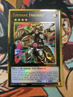 Yugioh! Zoodiac Drident - MAGO-EN036 - Premium Gold Rare - 1st Edition Near Mint - Image 1