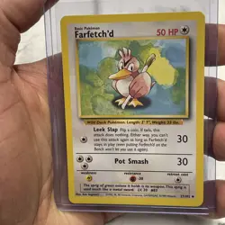 Farfetch'd Non-Holo 1999 WOTC Pokemon Card 27/102 Base Set Uncommon NM/MT - TCG - Image 1