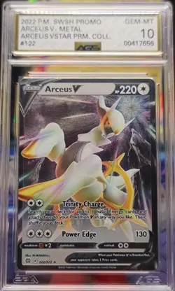 2022 ARCEUS V VSTAR METAL ULTRA PREMIUM COLLECTION (UPC) POKEMON CARD × 2 AGS 10 - Image 4