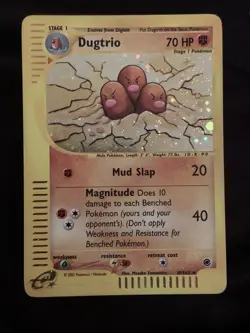 Pokemon Dugtrio Expedition Holo Trading Card LP/MP SWIRL! - Image 2