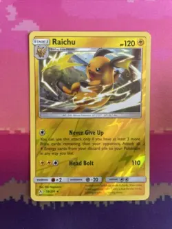 Pokemon Card Raichu Unbroken Bonds Reverse Holo Rare 55/214 Near Mint - Image 1