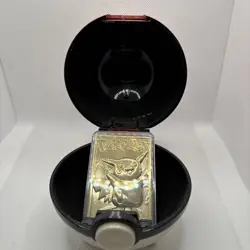 Pokemon #25 Pikachu 23k Gold Plated Card /Poke Ball 1999 Burger King - Image 1