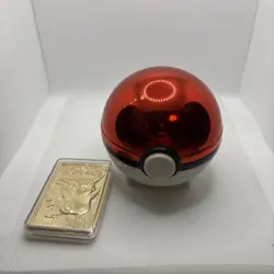 Pokemon #25 Pikachu 23k Gold Plated Card /Poke Ball 1999 Burger King - Image 3