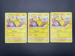 PIKACHU #25/25 ~25TH ANNIVERSARY MCDONALD'S PROMO 2021 POKEMON TCG (3 Card Lot) - Image 1