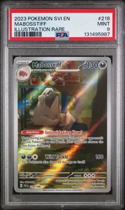 Mabosstiff 218/193 Pokemon TCG 2023 Illustration Rare SV1 PSA 9 Mint - Image 1
